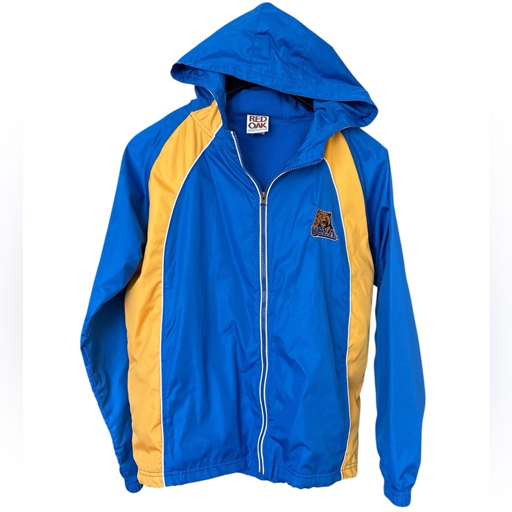 UCLA Bruins Hooded Windbreaker Jacket Blue Gold Fleece Lined Youth 14–16